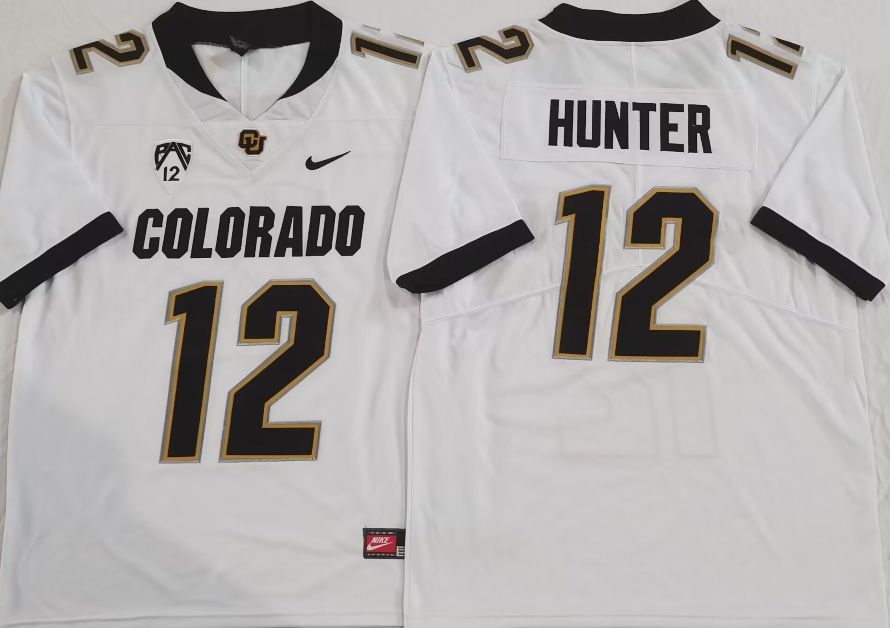 Men Colorado Buffaloes #12 Hunter White 2025 Nike Limited NCAA Jersey